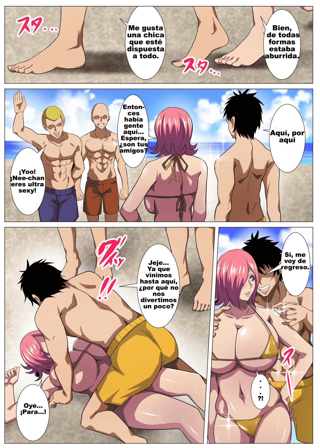 Comic Porno [Q Doujin] Bakunyuu Onee-San No Asedaku Ecchi (One Piece) (#6)