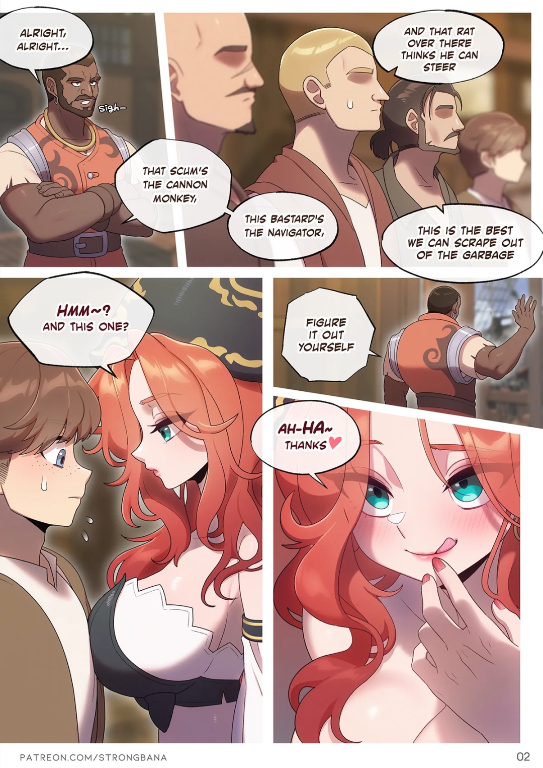 Comic Porno Serve Our Captain - StrongBana (#5)