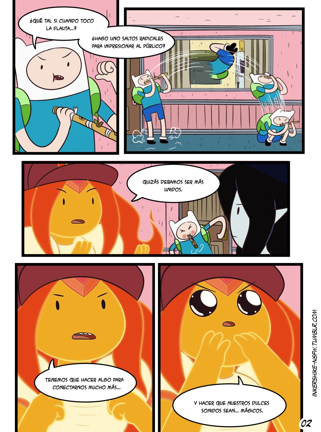 Comic Porno [Inker Shike] Practice With The Band (Adventure Time) (#2)
