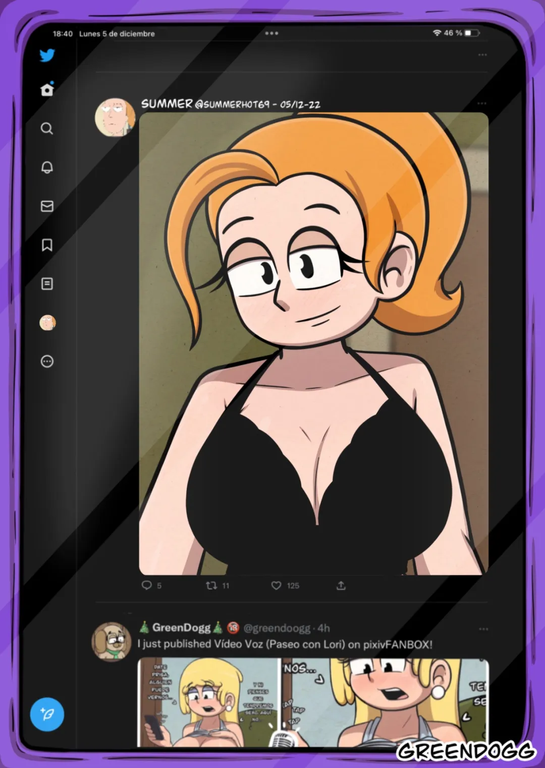 Comic Porno [Greendogg] SUMMER TWITTER (Rick And Morty) (#4)