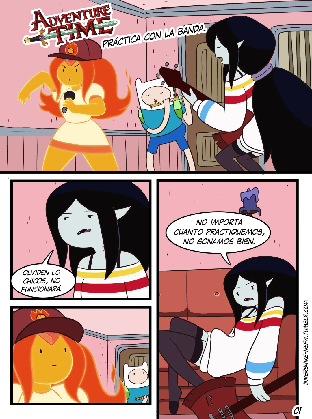 Comic Porno de [Inkershike] Practica Con La Banda (Adventure Time) (#1)