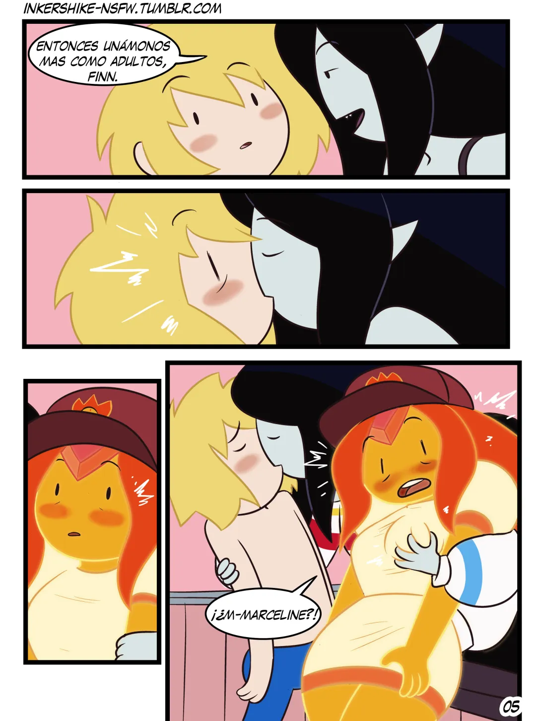 Comic Porno [Inkershike] Practica Con La Banda (Adventure Time) (#5)