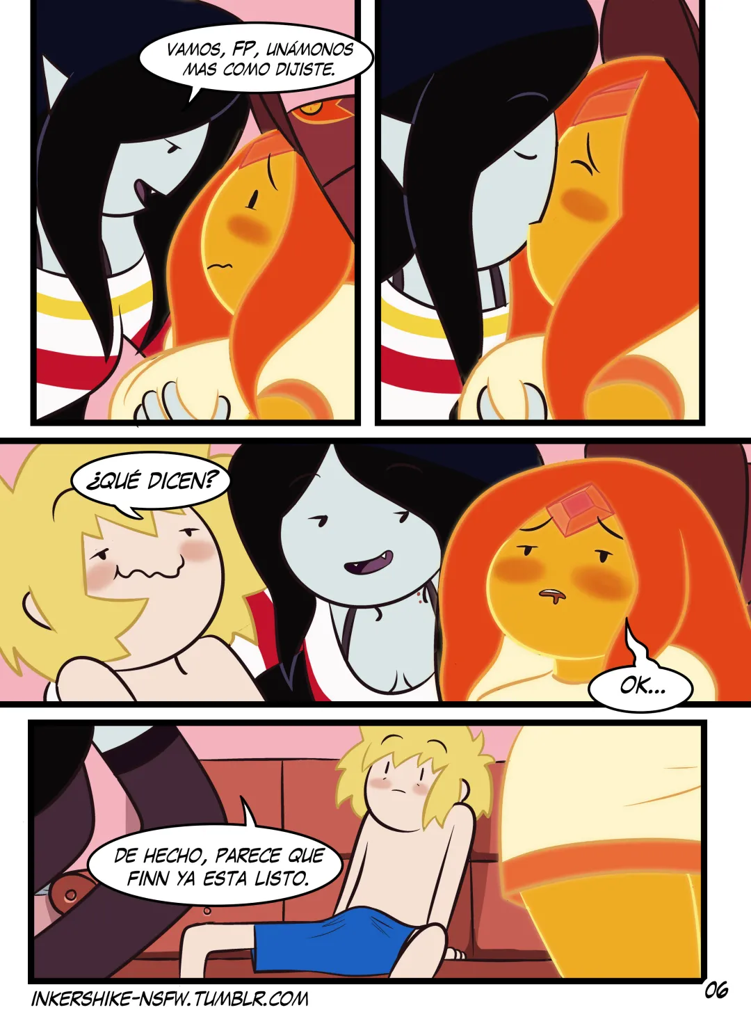 Comic Porno [Inkershike] Practica Con La Banda (Adventure Time) (#6)