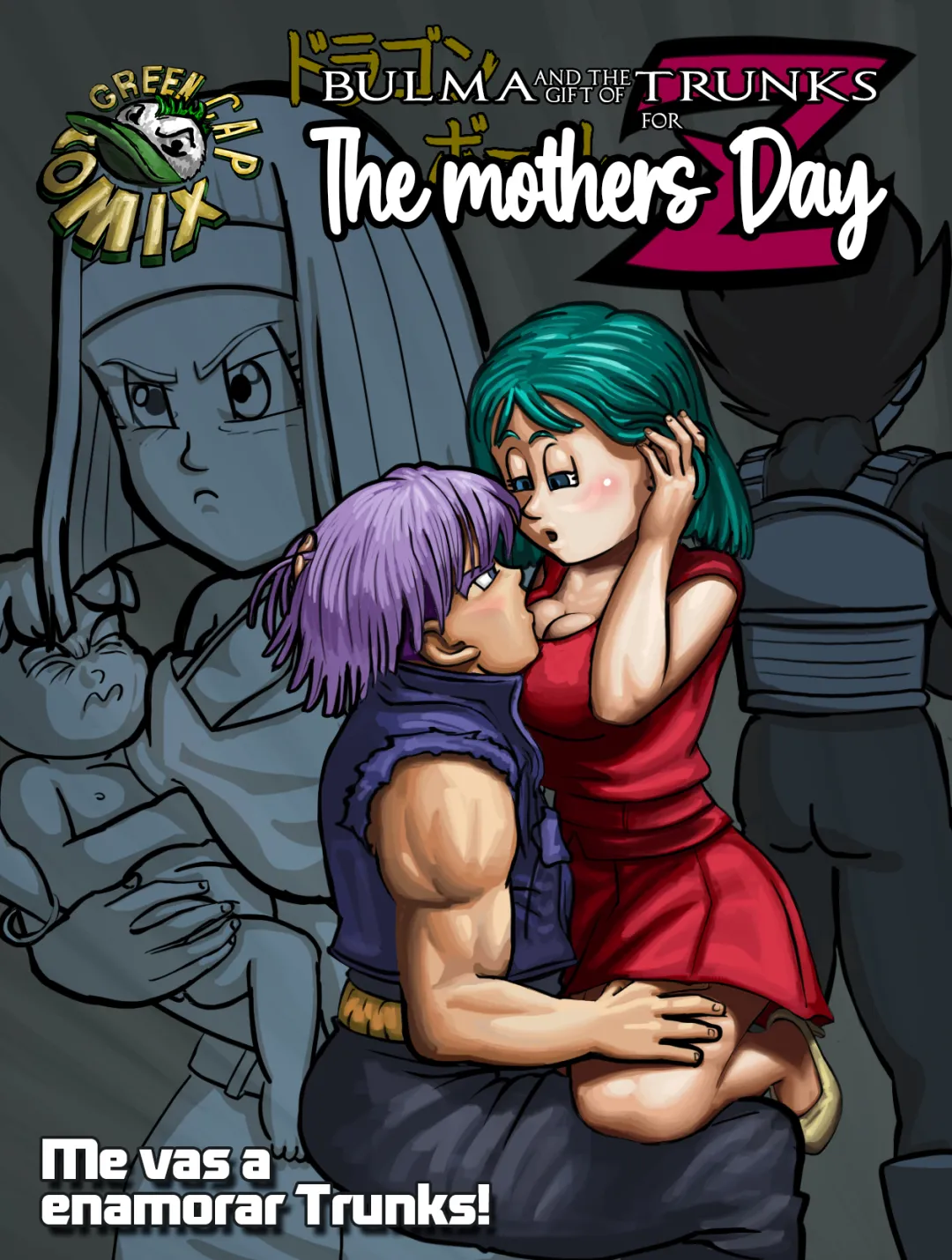 Bulma And The Trunks Gift Of For Mother’s Day - Green Cap Comix