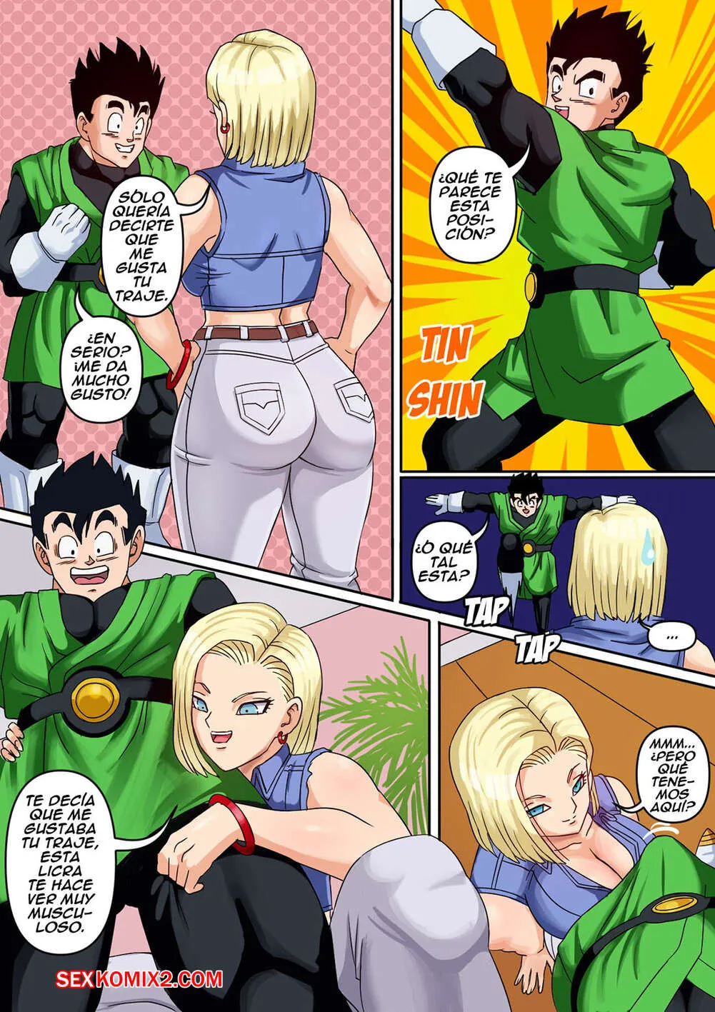 Comic Porno ANDROID 18 Y GOHAN. Parte 1. Pink Pawg. (#6)