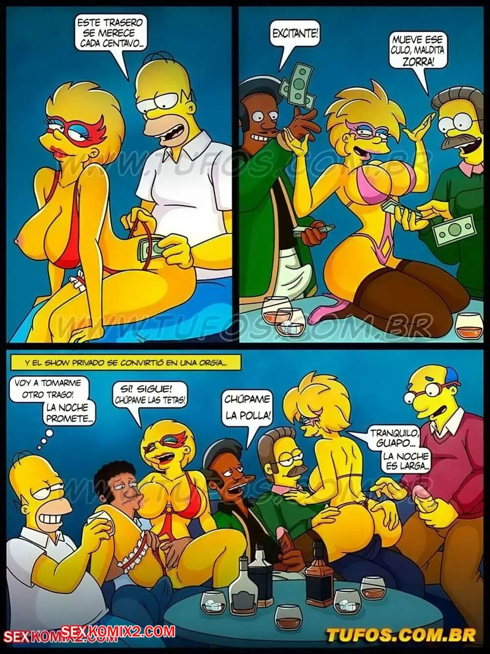Comic Porno Os Simptoons 40. Una Noche Muy Loca (#5)
