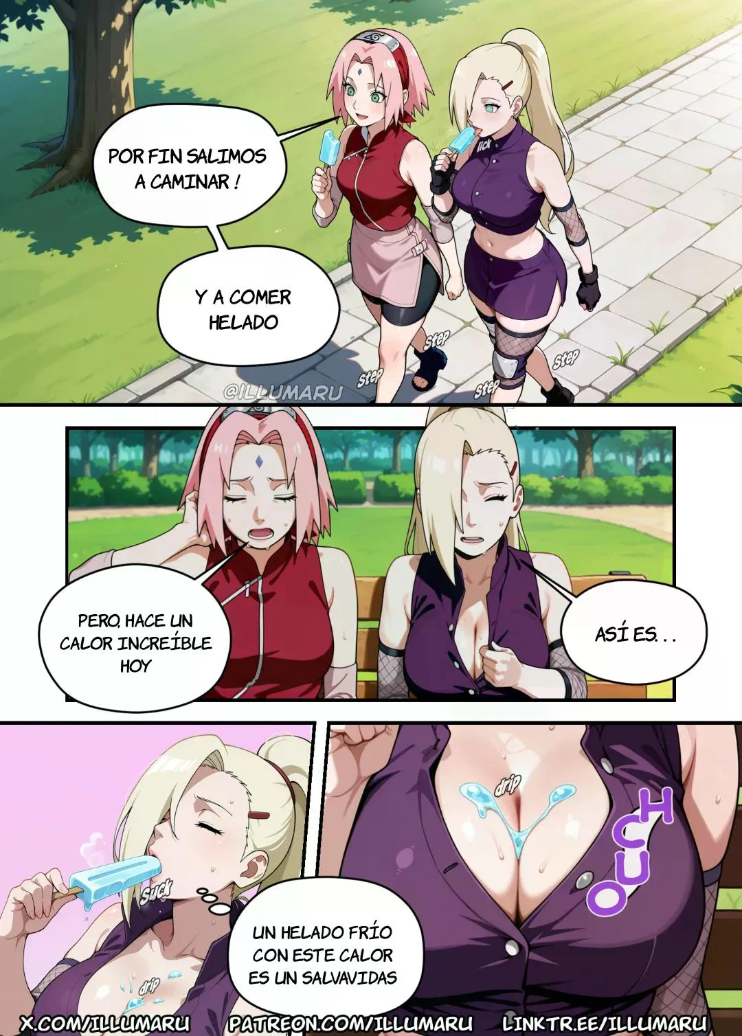Comic Porno [Illumaru] VERY HOT Springs Parte 4 (Naruto Shippuden) (#2)