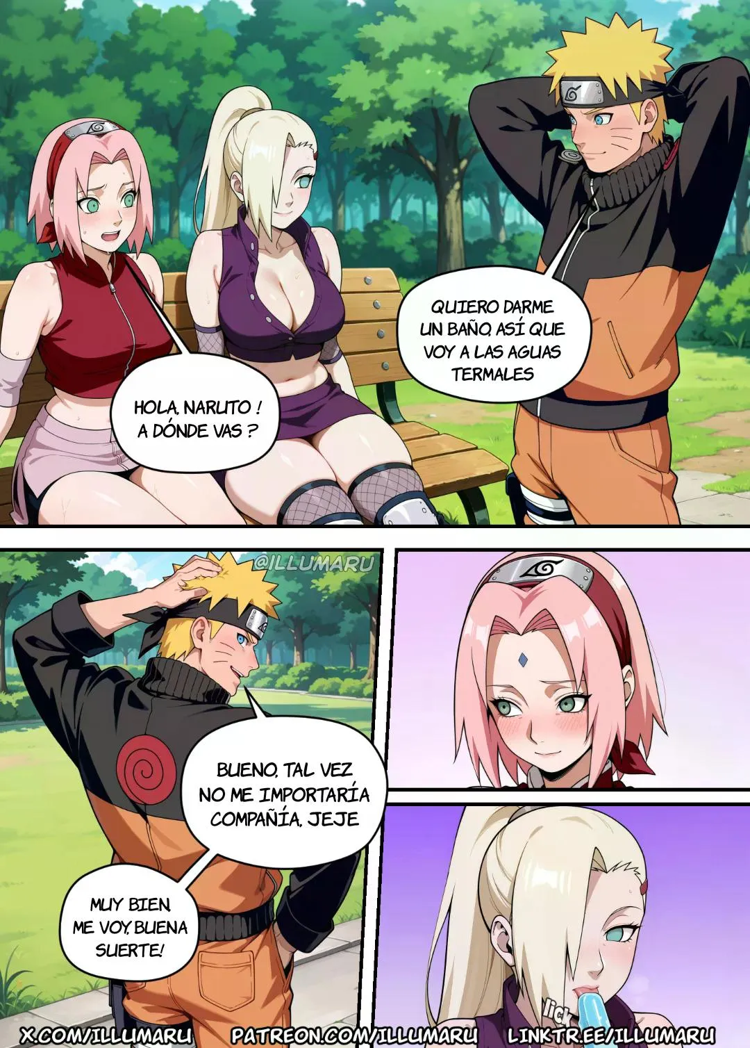 Comic Porno [Illumaru] VERY HOT Springs Parte 4 (Naruto Shippuden) (#4)
