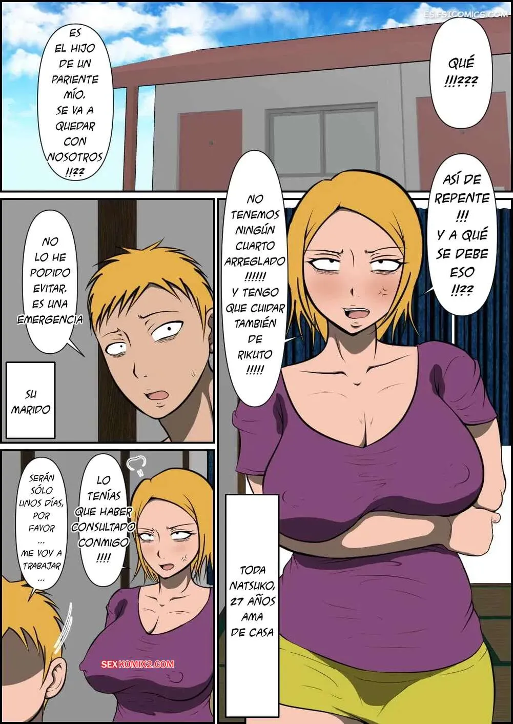 Comic Porno de Una Joven Madre Lactante Seducida Por El Hijo De UN Pariente. Lumilcus (#1)