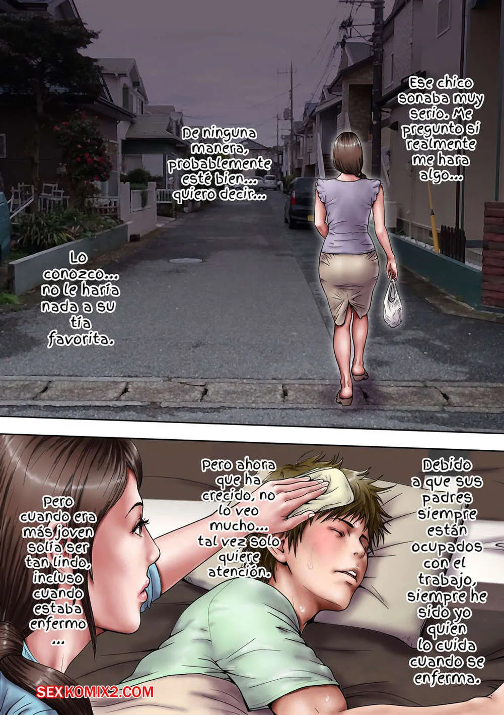 Comic Porno de AKOGARE No Oba O Netoru. Milf Shobou. (#8)