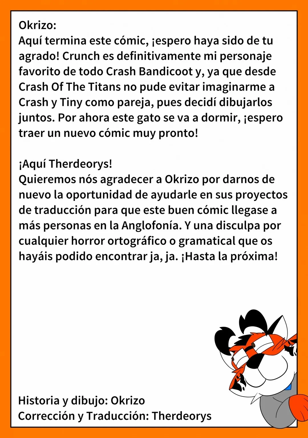 Comic Porno de Crash N. Sane Threesome - Okrizo (#22)