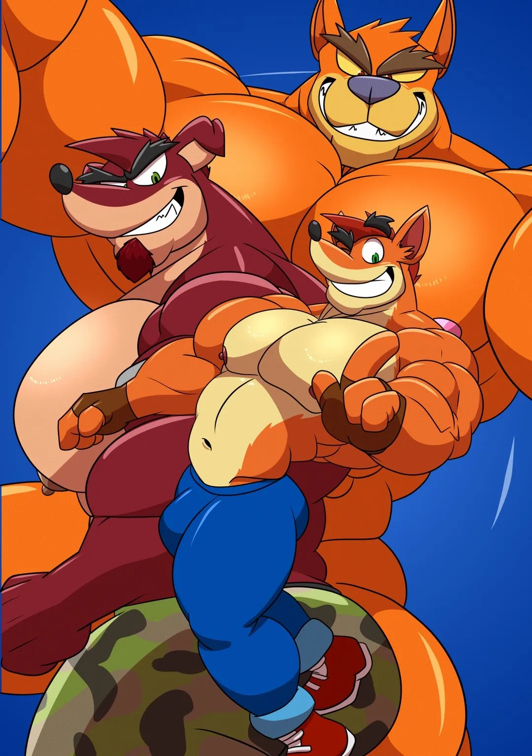 Comic Porno de Crash N. Sane Threesome - Okrizo (#23)