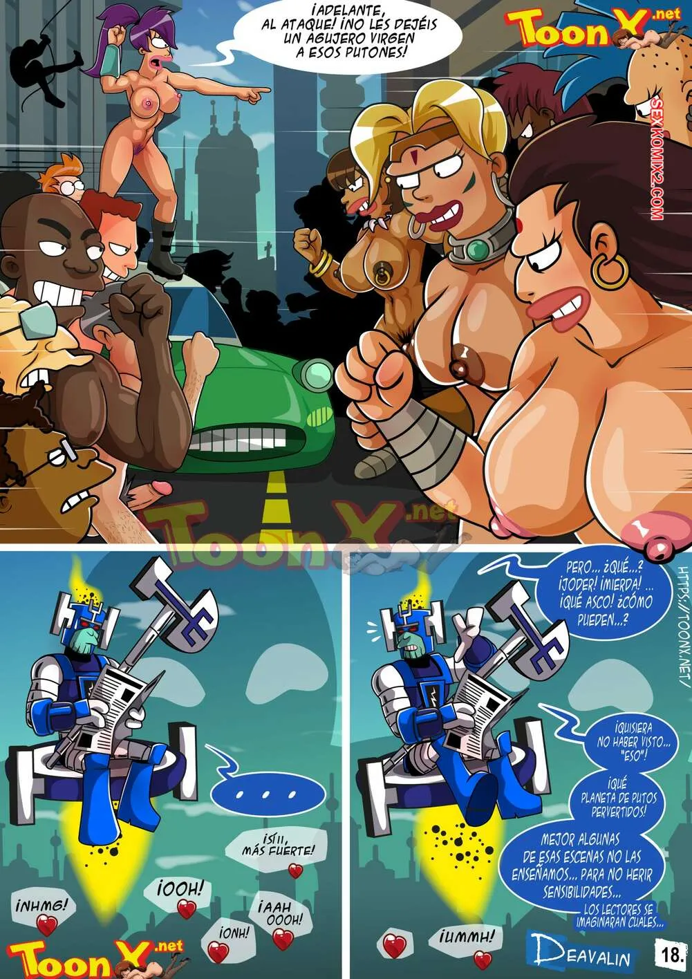 Comic Porno de Futurama 2. Sexo A Muerte Con Las Amazonas. Deavalin (#20)