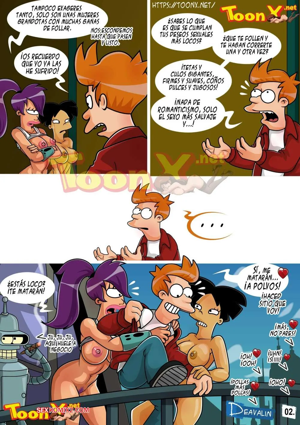 Comic Porno Futurama 2. Sexo A Muerte Con Las Amazonas. Deavalin (#4)