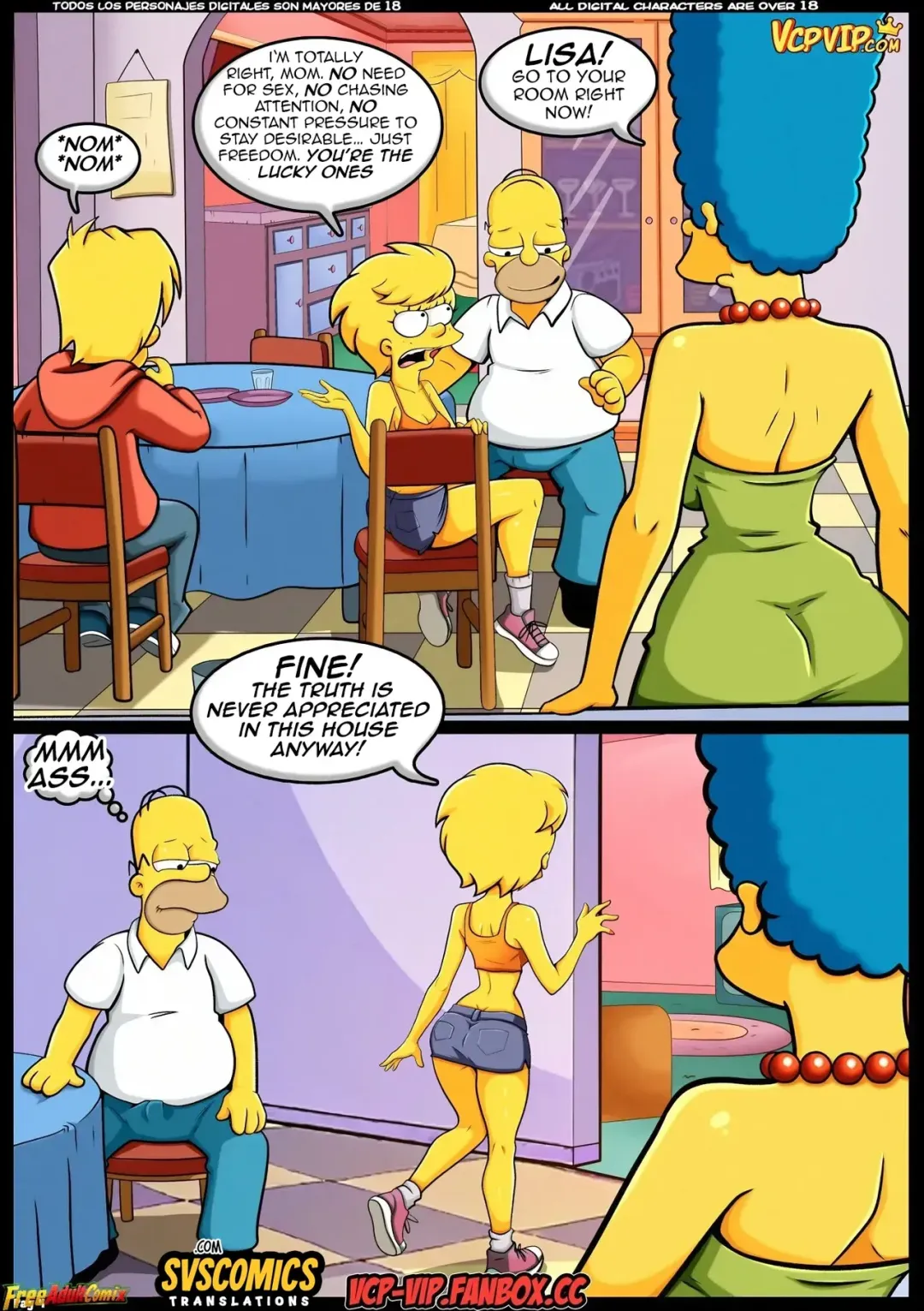 Comic Porno The Simpsons: Horny Mom Marge - Croc (#5)