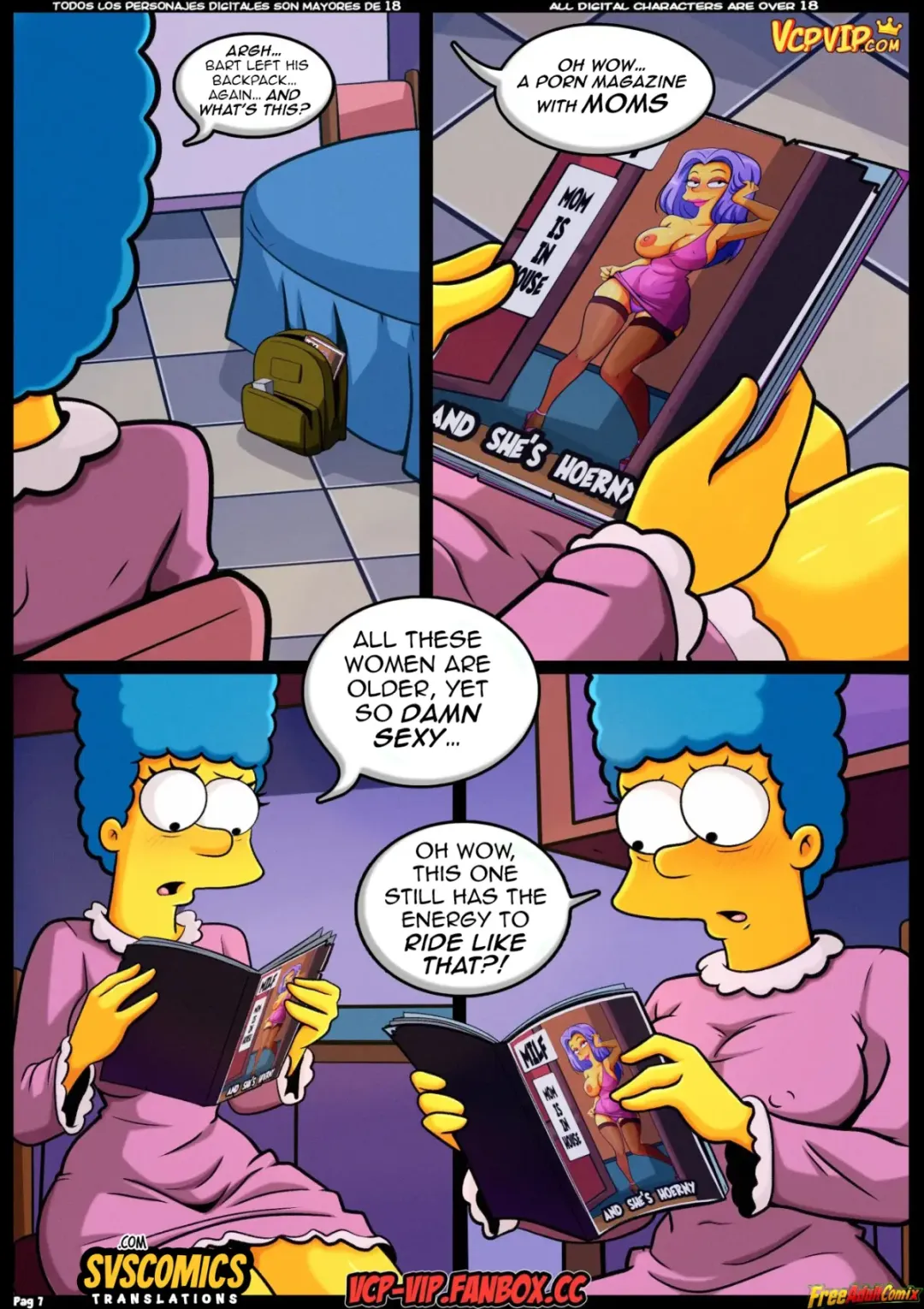 Comic Porno de The Simpsons: Horny Mom Marge - Croc (#8)