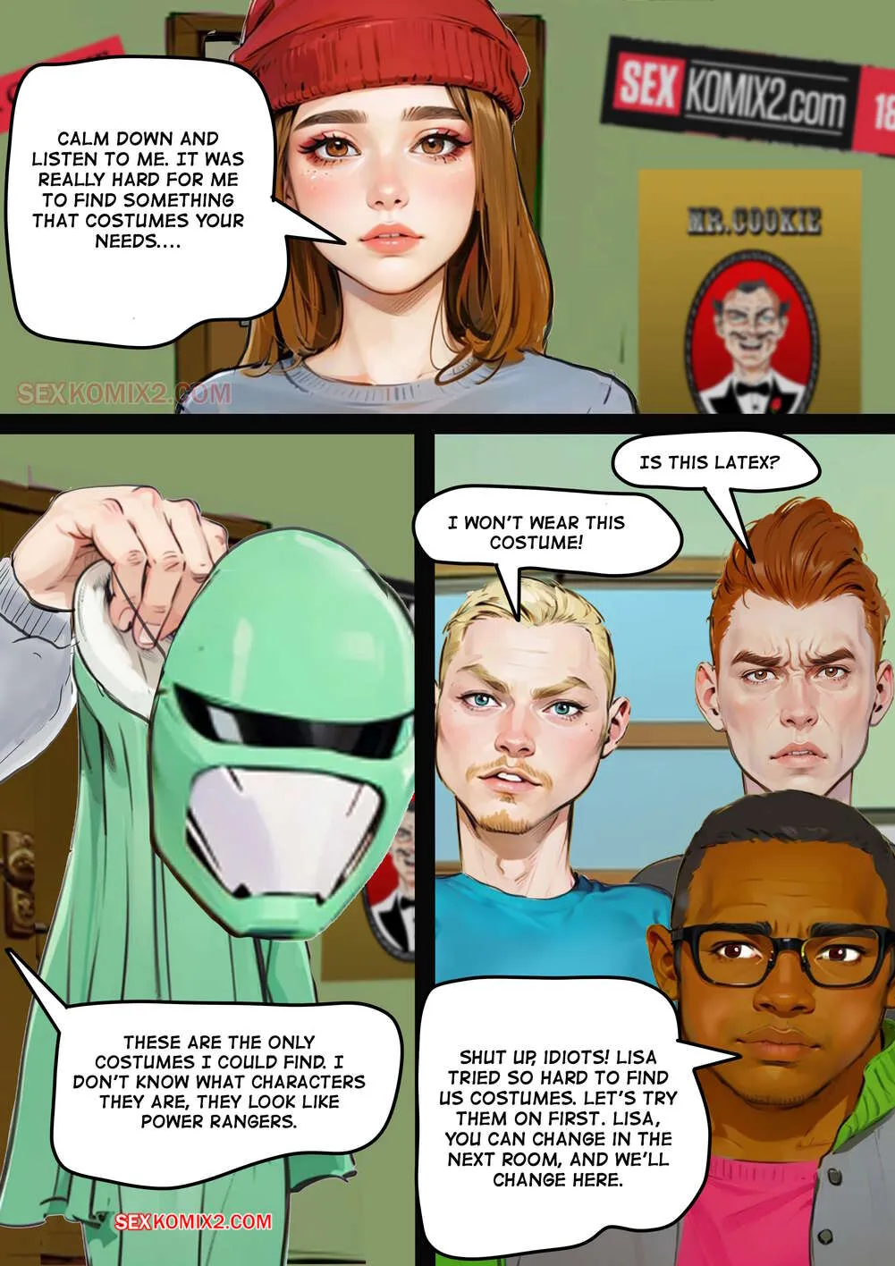 Comic Porno de 4 Virgins. Mr Cookie For Sexkomix2.com. (#10)