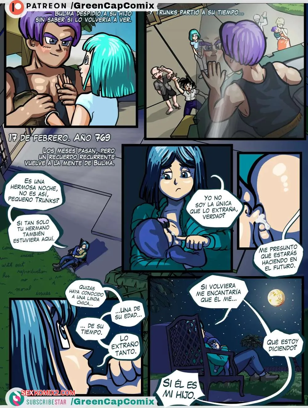 Comic Porno de BULMA Y El Regalo De TRUNKS Para El Dia De Las MADRES. Green Cap Comix. (#19)